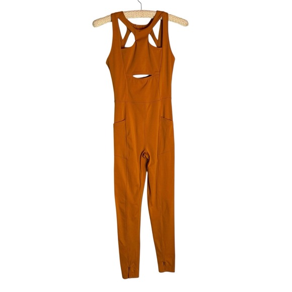 FP Movement Breakaway XS Halogen Jumpsuit Burnt Orange Athleisure Yoga Workout - Picture 5 of 13